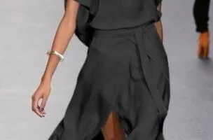 Elegante abito midi con cut-out Thiena, nero
