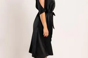 Elegante abito midi con cut-out Thiena, nero