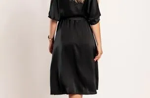 Elegante abito midi con cut-out Thiena, nero