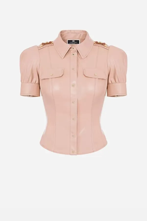 ELISABETTA FRANCHI Camicia effetto nappa