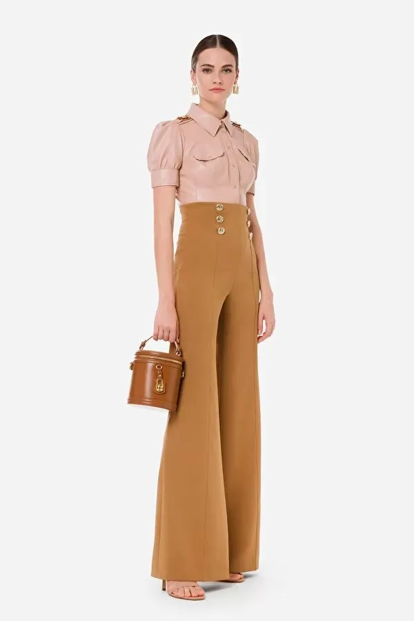 ELISABETTA FRANCHI Camicia effetto nappa