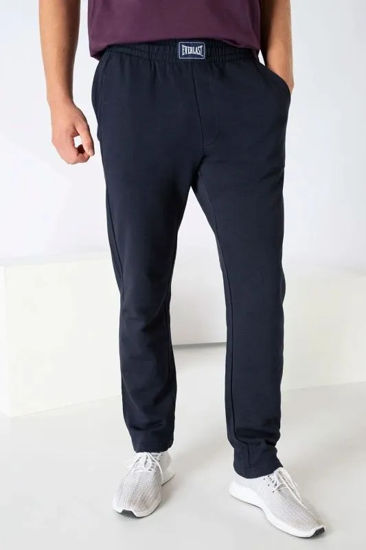 EVERLAST PANTALONE UOMO Navy  in felpa invernale diritto in fondo