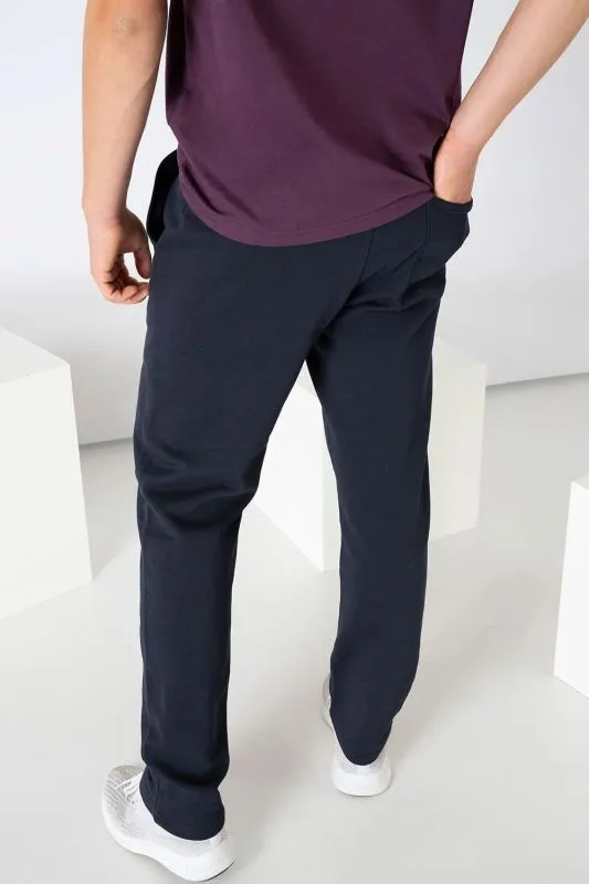 EVERLAST PANTALONE UOMO Navy  in felpa invernale diritto in fondo