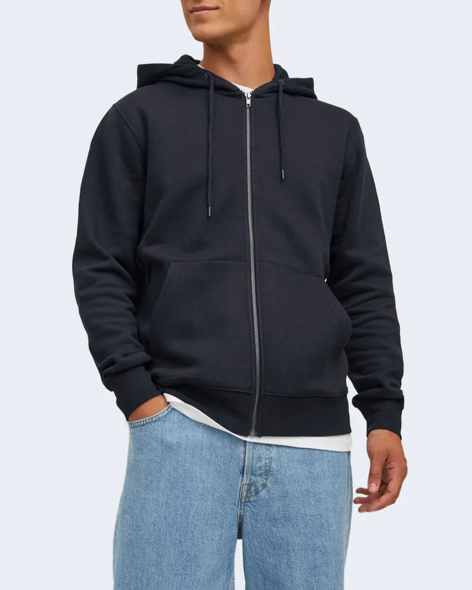 Felpa con cappuccio Jack Jones JJESTAR BASIC SWEAT ZIP HOOD NOOS Nero