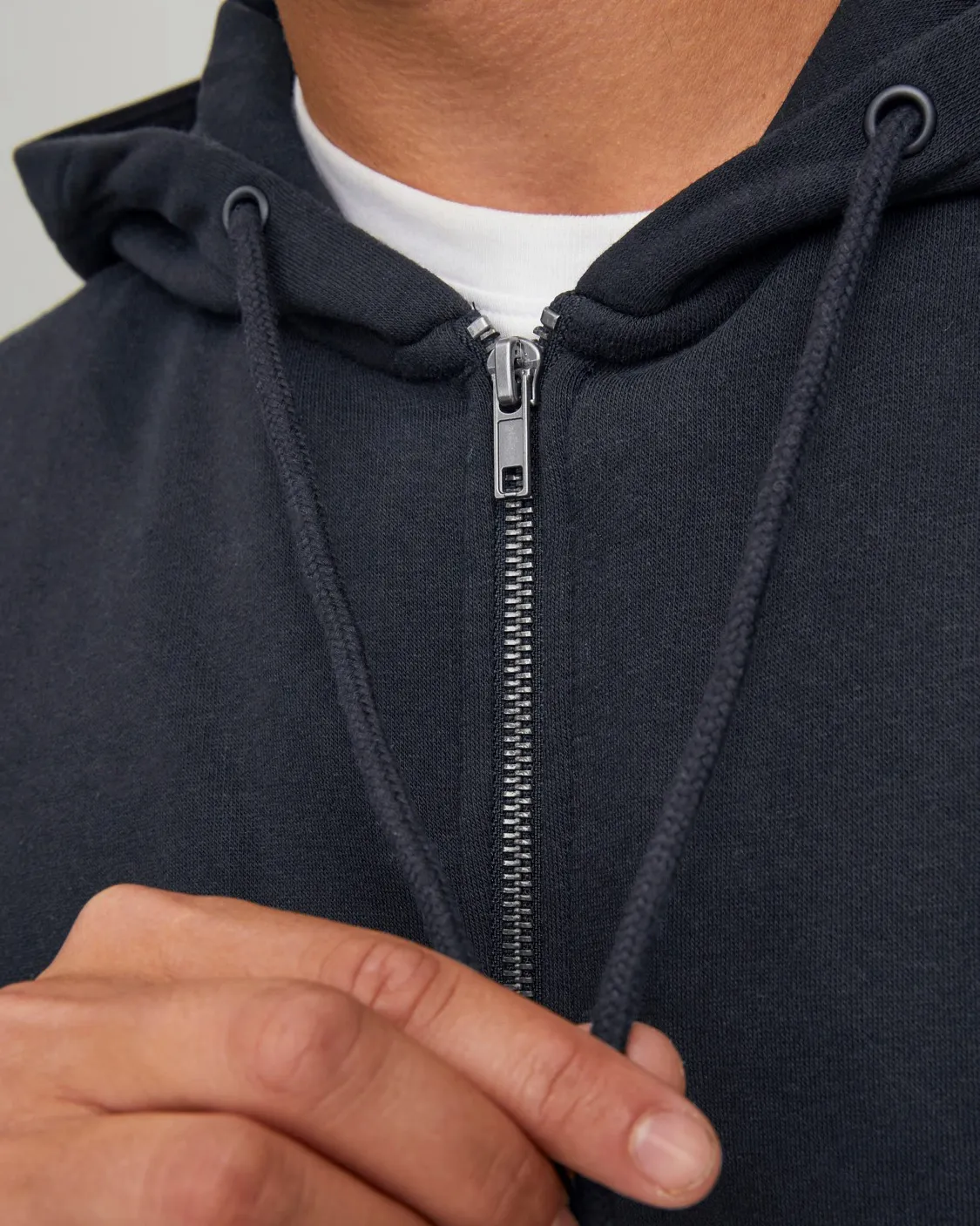 Felpa con cappuccio Jack Jones JJESTAR BASIC SWEAT ZIP HOOD NOOS Nero