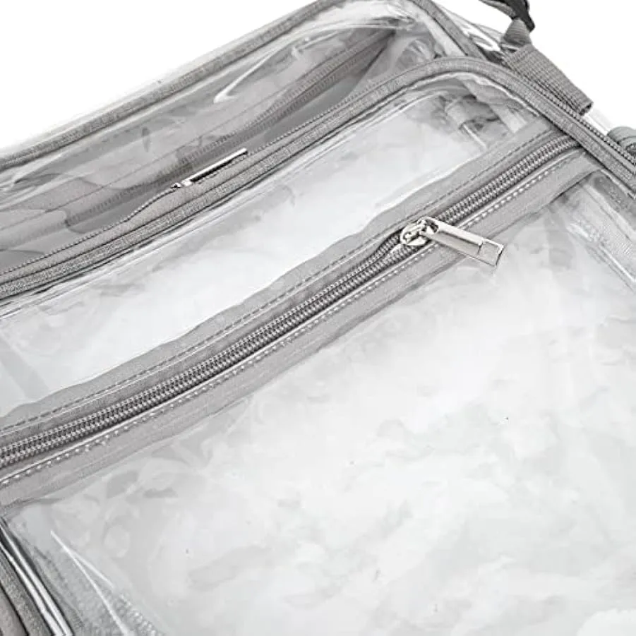 FOLOSAFENAR Borsa a Tracolla Trasparente, Borsa a Tracolla Trasparente alla Moda Cerniera Robusta Impermeabile Punti rinforzati 
