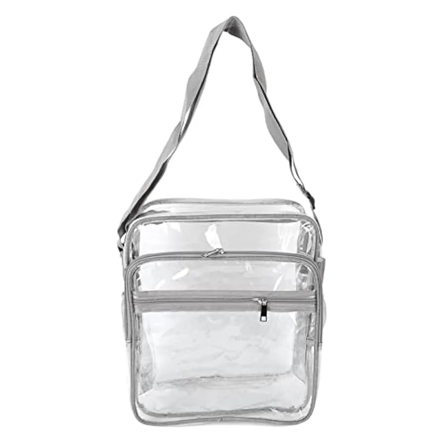 FOLOSAFENAR Borsa a Tracolla Trasparente, Borsa a Tracolla Trasparente alla Moda Cerniera Robusta Impermeabile Punti rinforzati 
