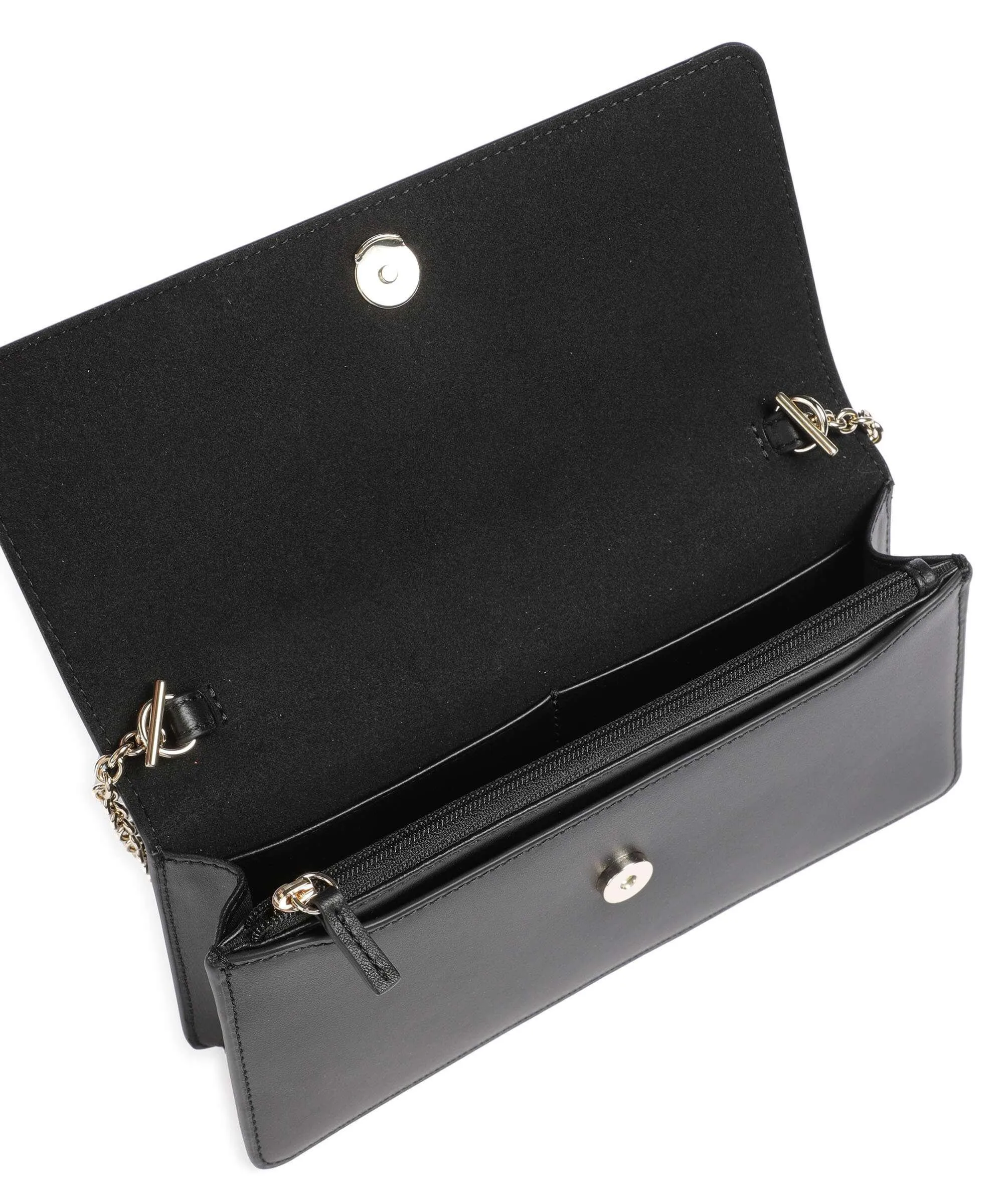  Furla Diamante Mini Borsa a tracolla pelle a grana fine nero  