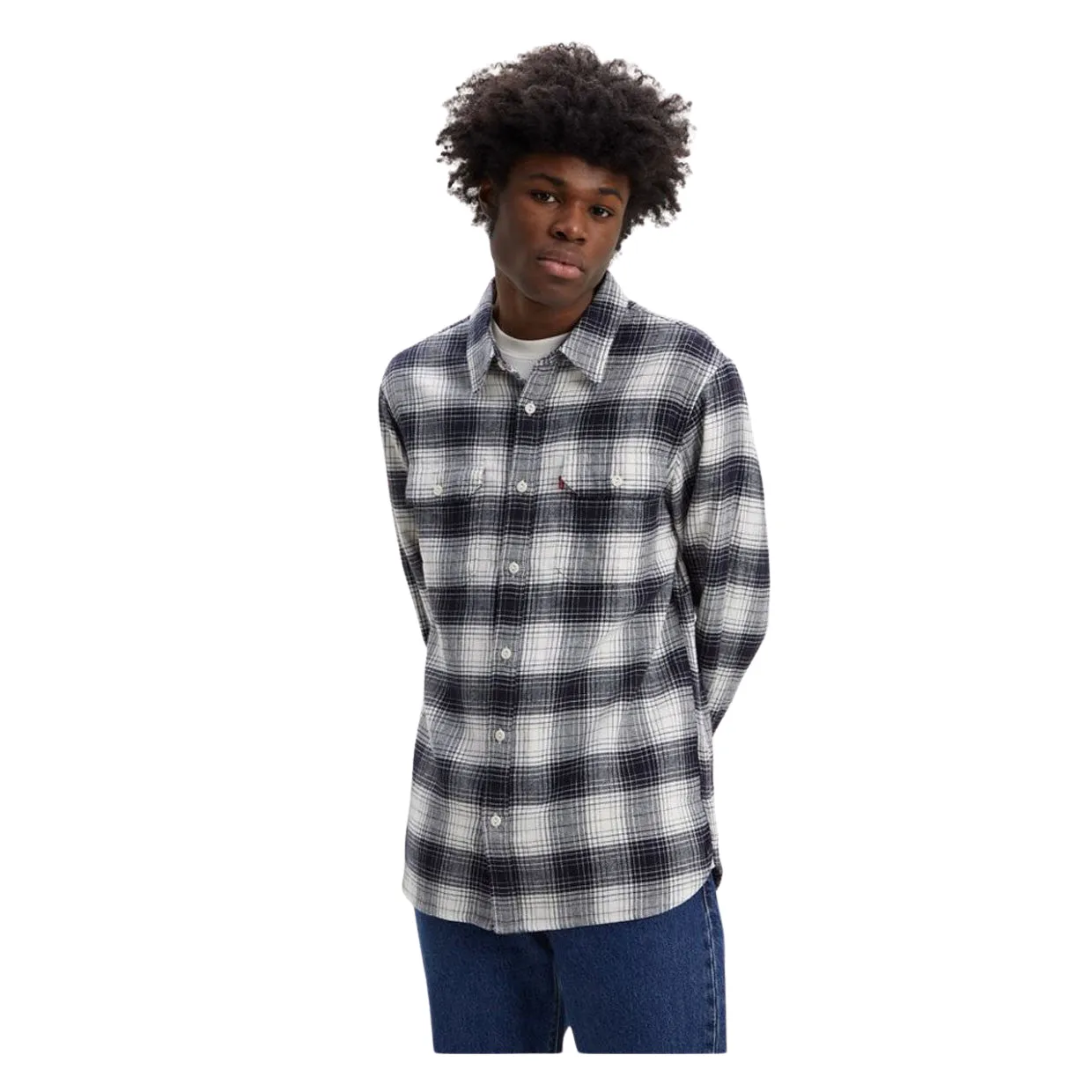Giacca-Camicia Levi's Jackson Worker Nero / Bianco Panna
