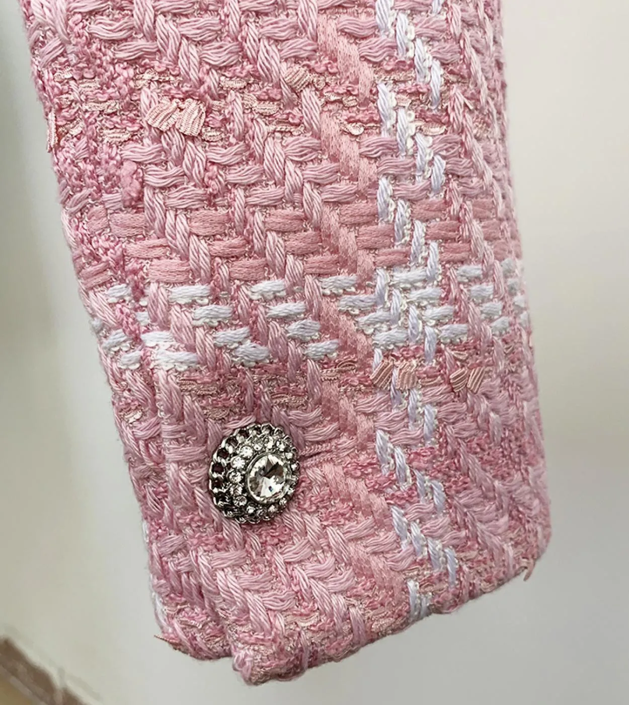 Giacca da donna di design 2022 più recente di alta qualità Giacche da giacca corta in tweed scozzese con bottoni in misto lana