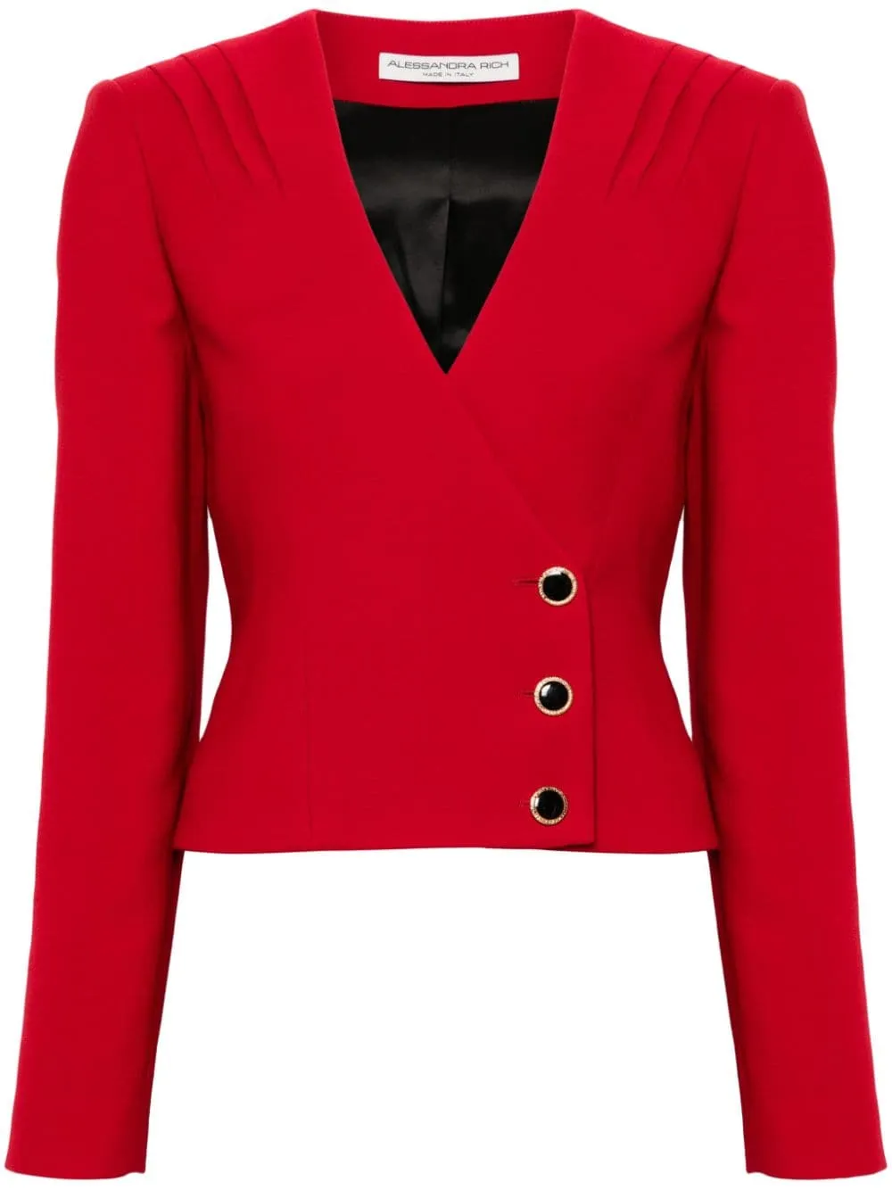 Giacca monopetto in lana in rosso Alessandra Rich - donna