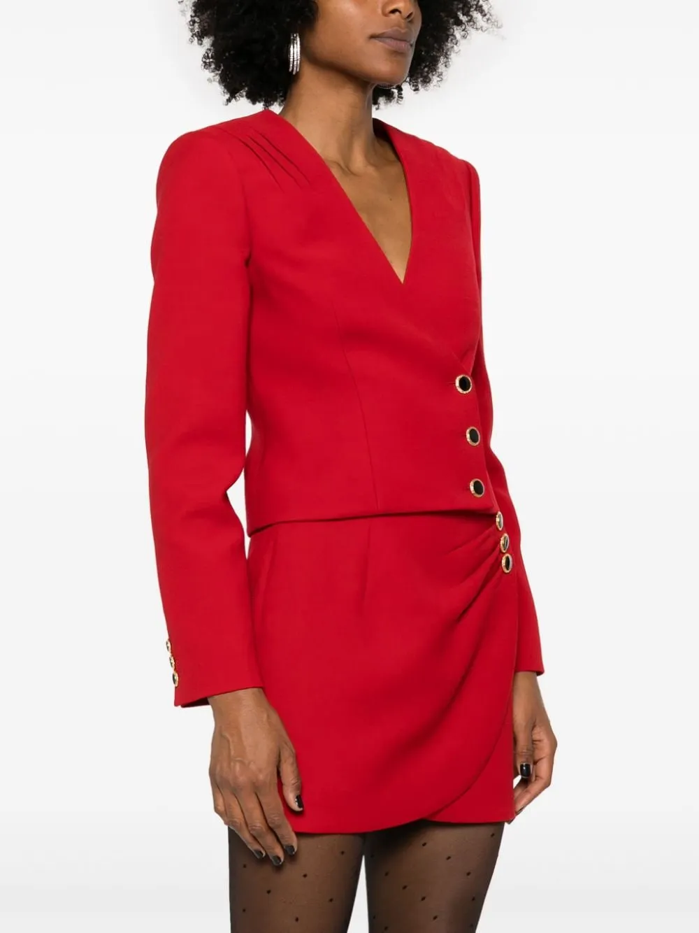 Giacca monopetto in lana in rosso Alessandra Rich - donna