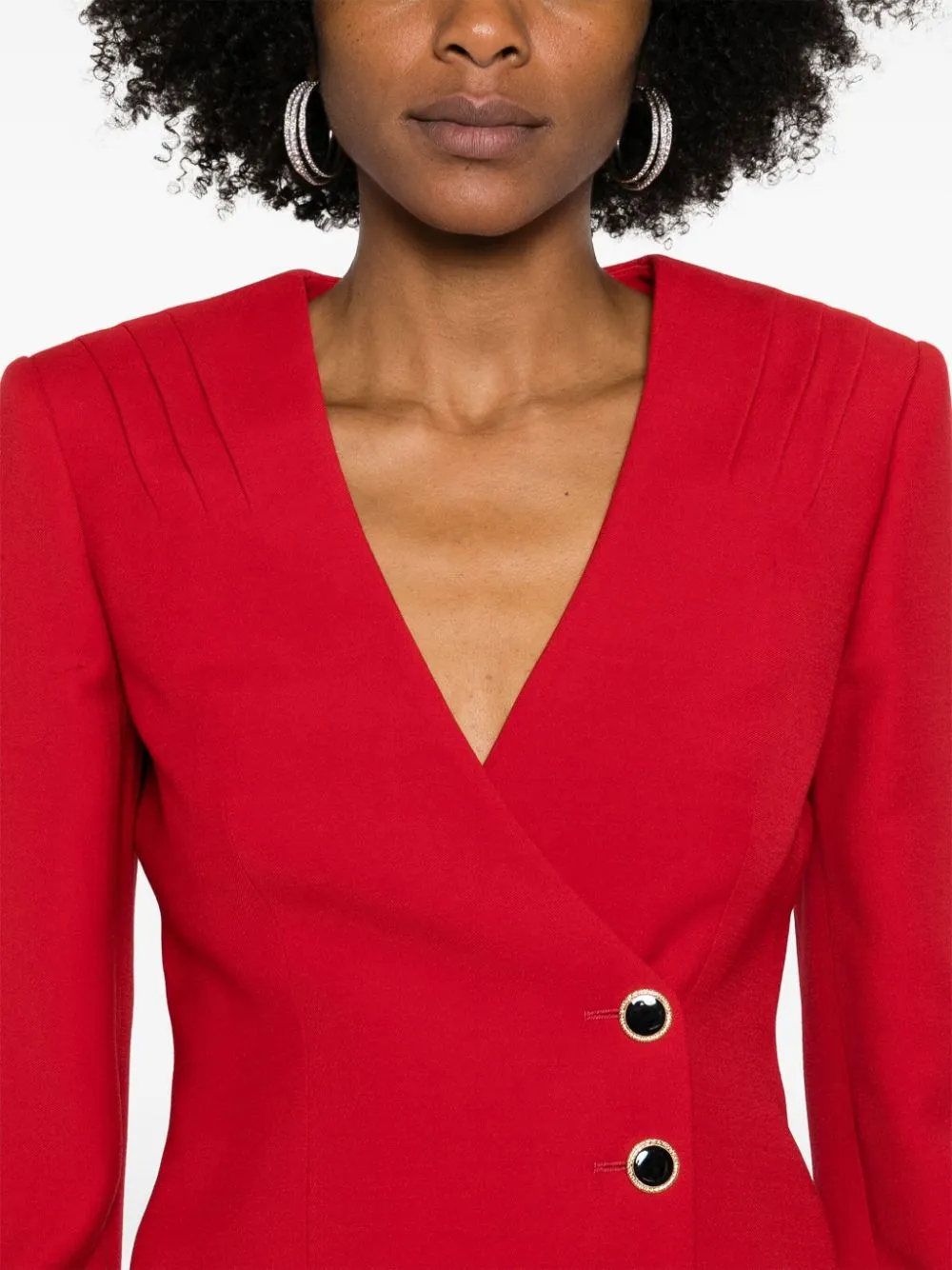 Giacca monopetto in lana in rosso Alessandra Rich - donna