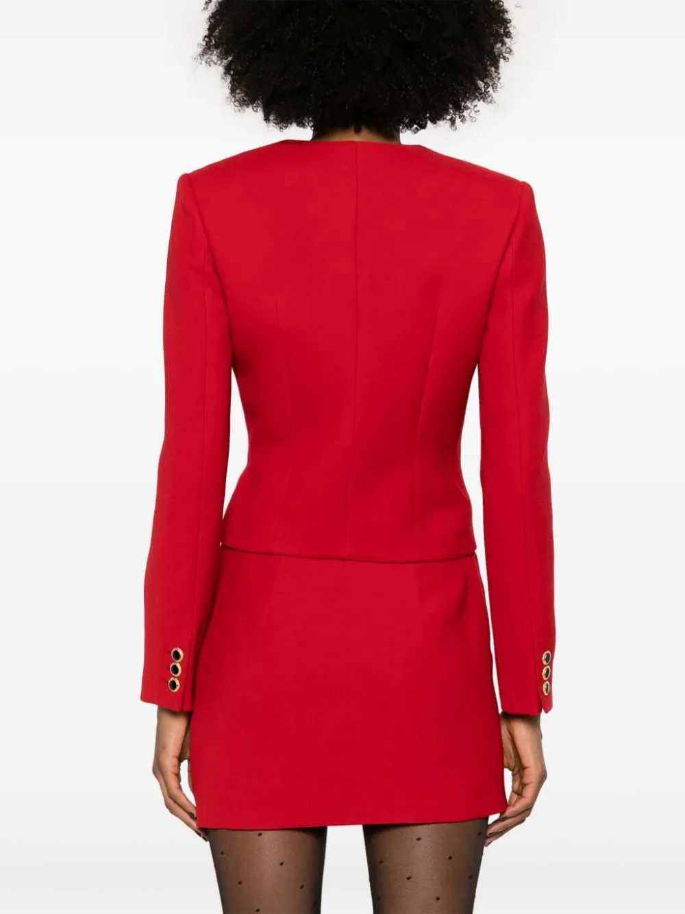 Giacca monopetto in lana in rosso Alessandra Rich - donna