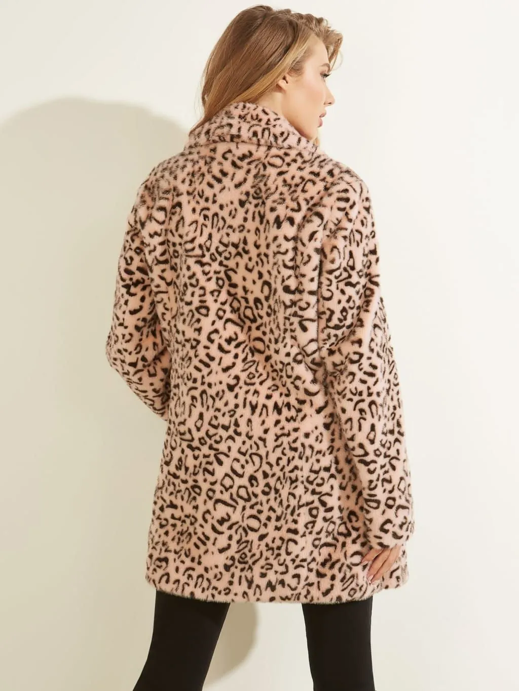 Giacca pelliccia sintetica animalier guess