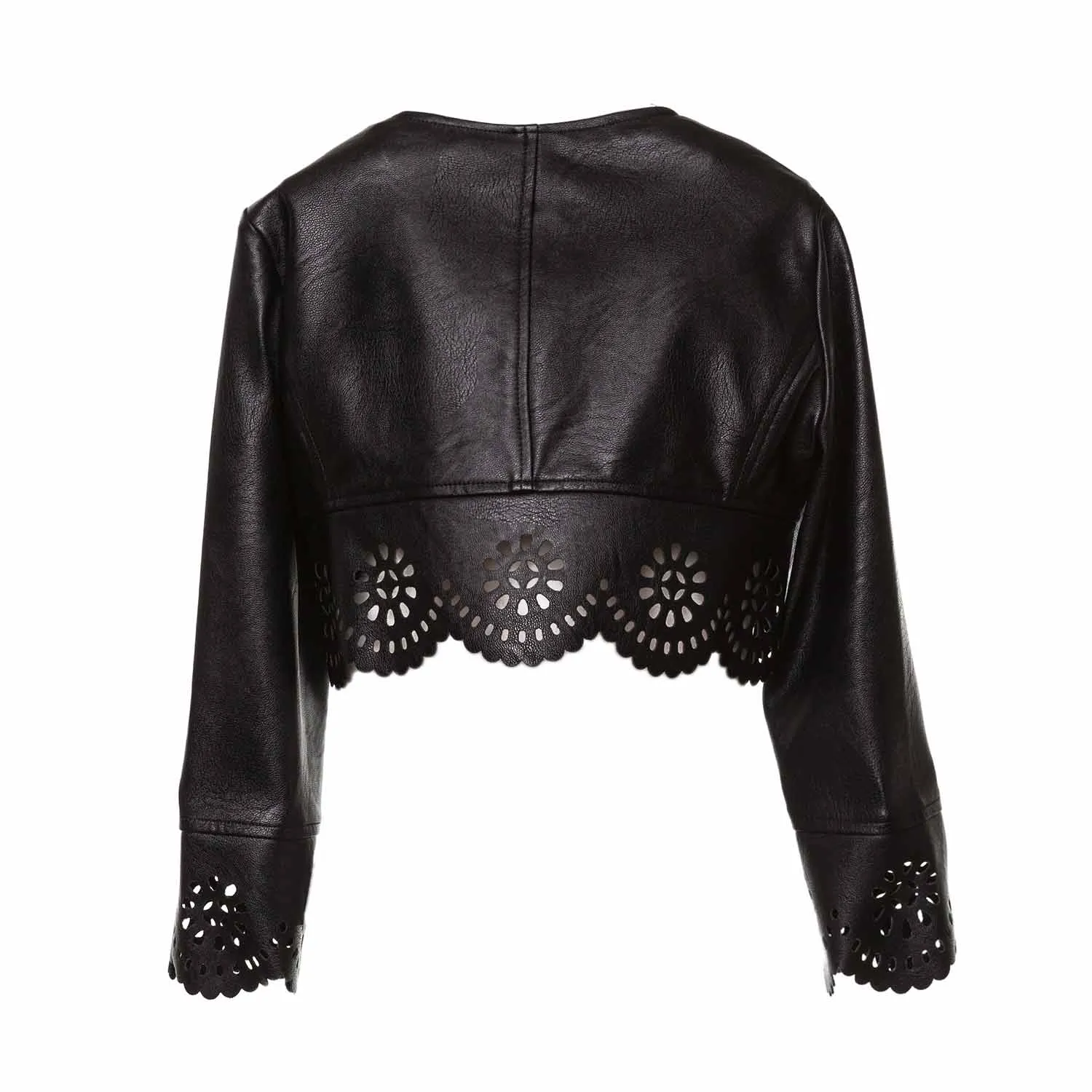 Giacca Similpelle Nera Bambina Teen