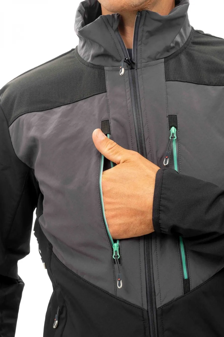 Giacca uomo softshell antivento stretch e idrorepellente