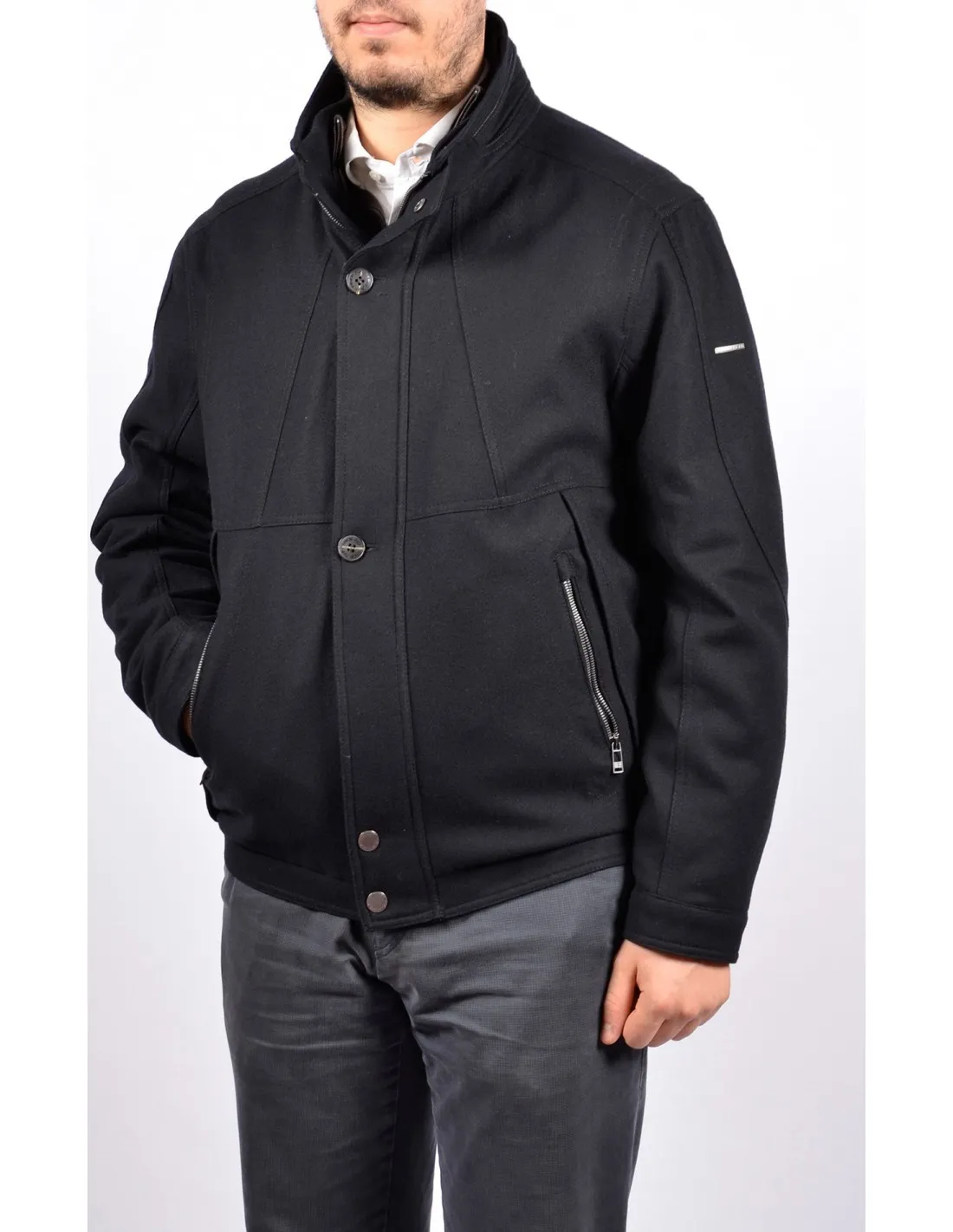 Giaccone Lana Blu Matteo bomber invernale A / I