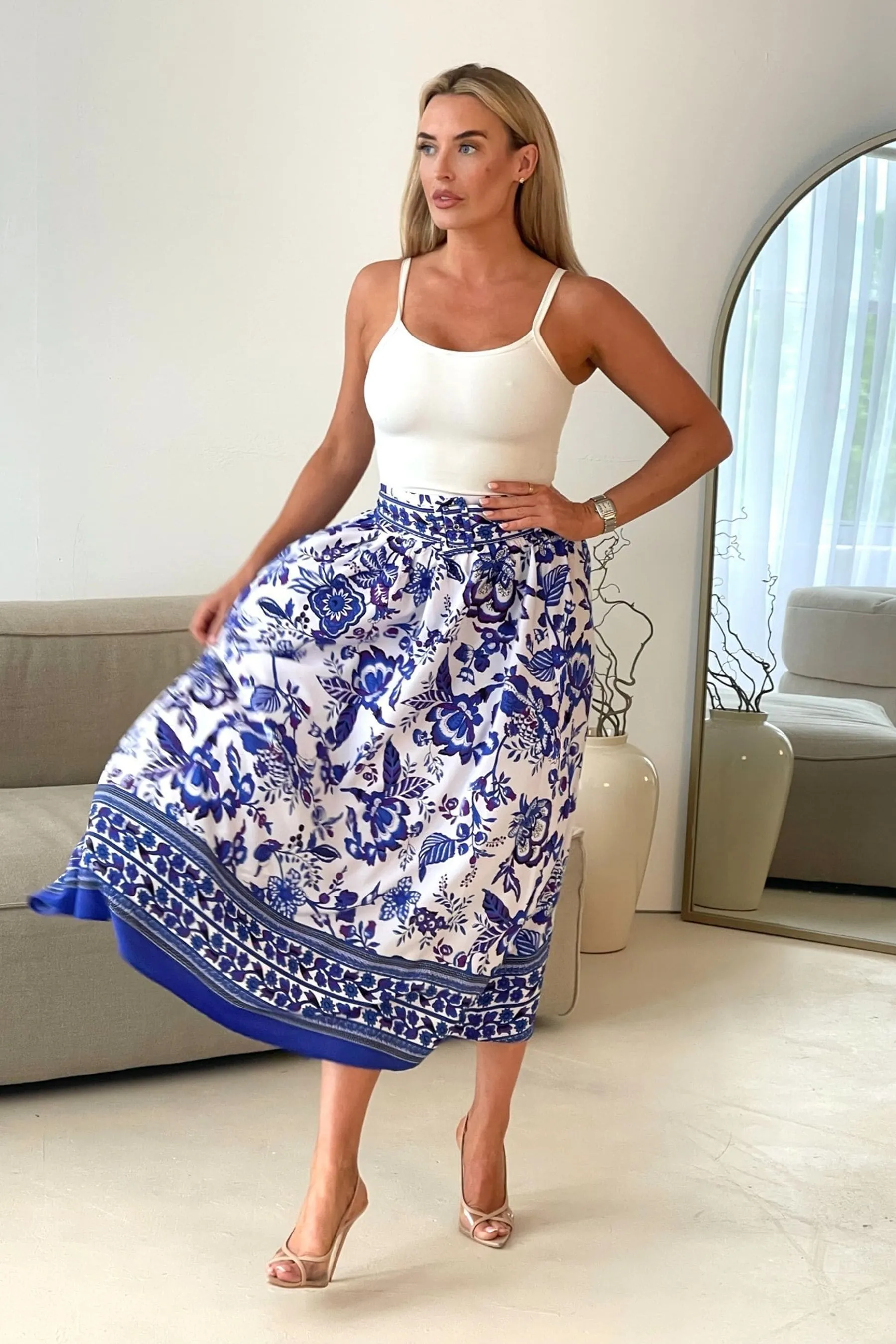 Girl In Mind - Beatrice Con cintura Gonna midi