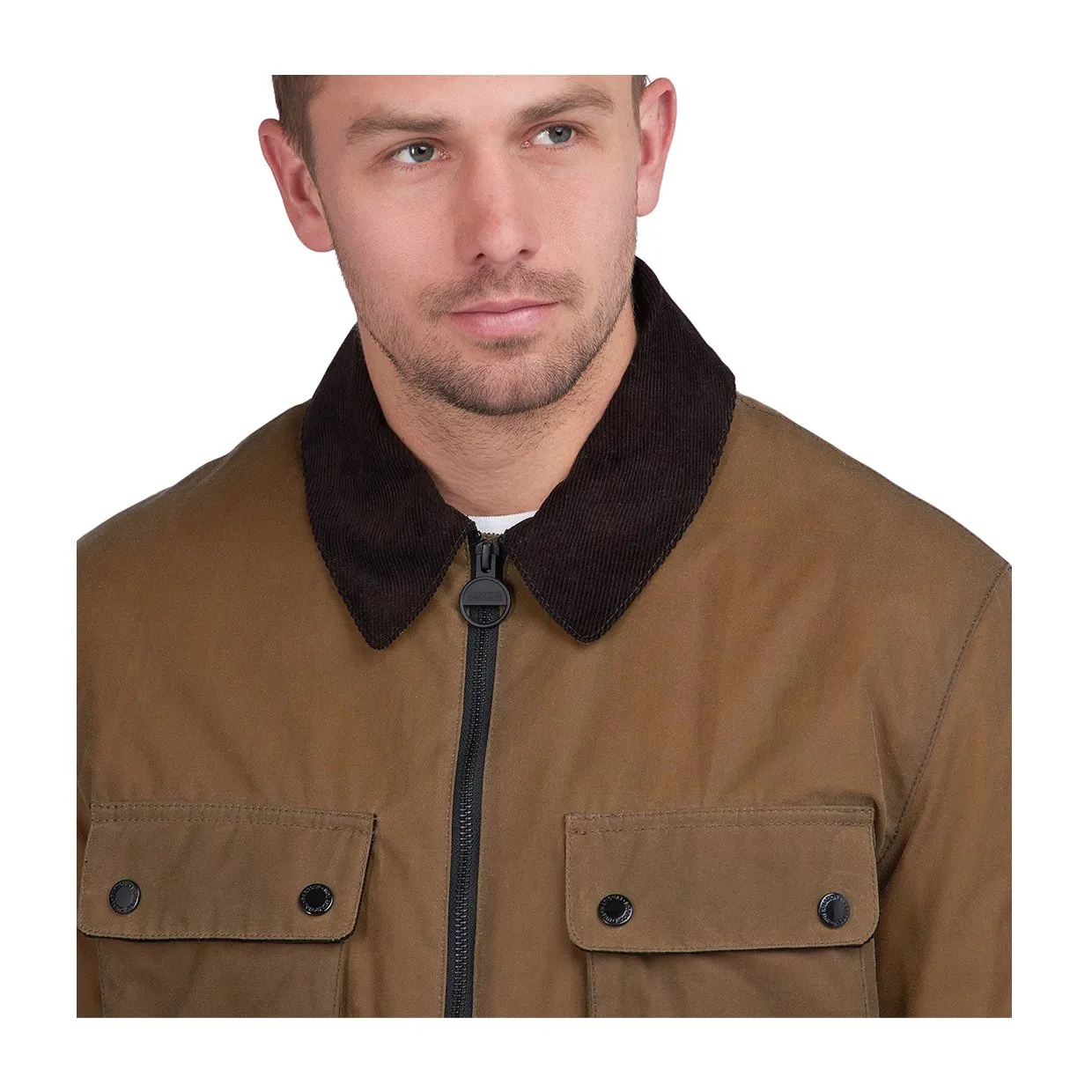 Giubbino Barbour International Accellerator Baffins Wax Jacket Marrone