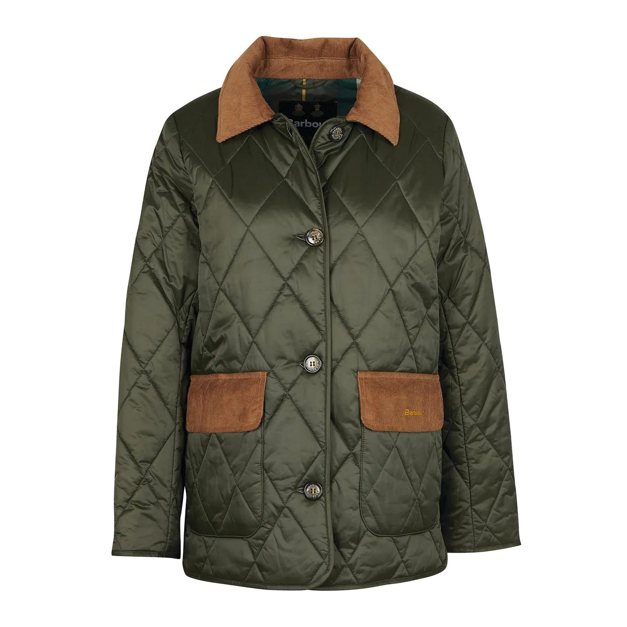 Giubbino Donna Barbour Trapuntato Bragar Verde