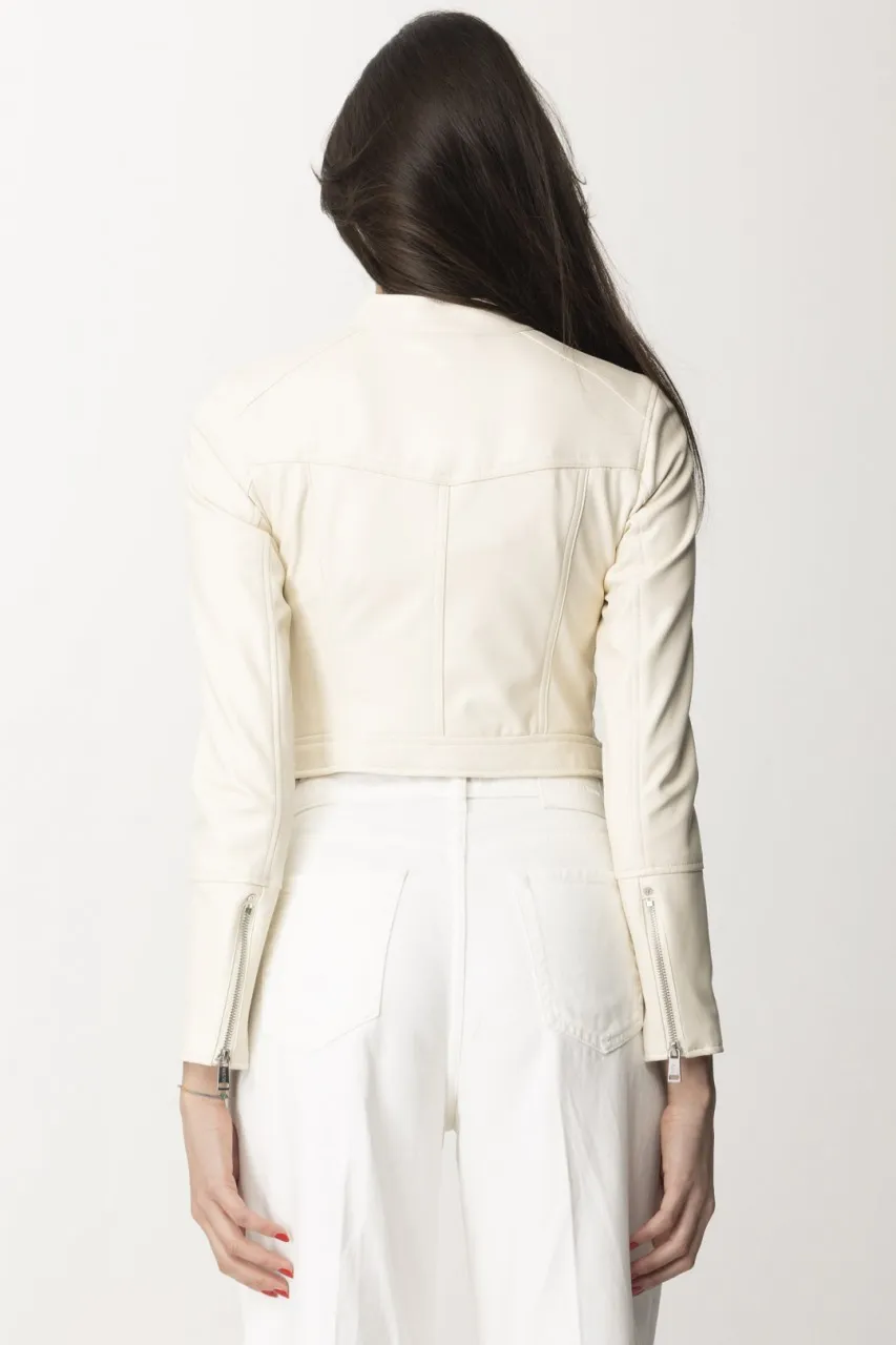 Giubbotto biker DOVE WHITE MULTI