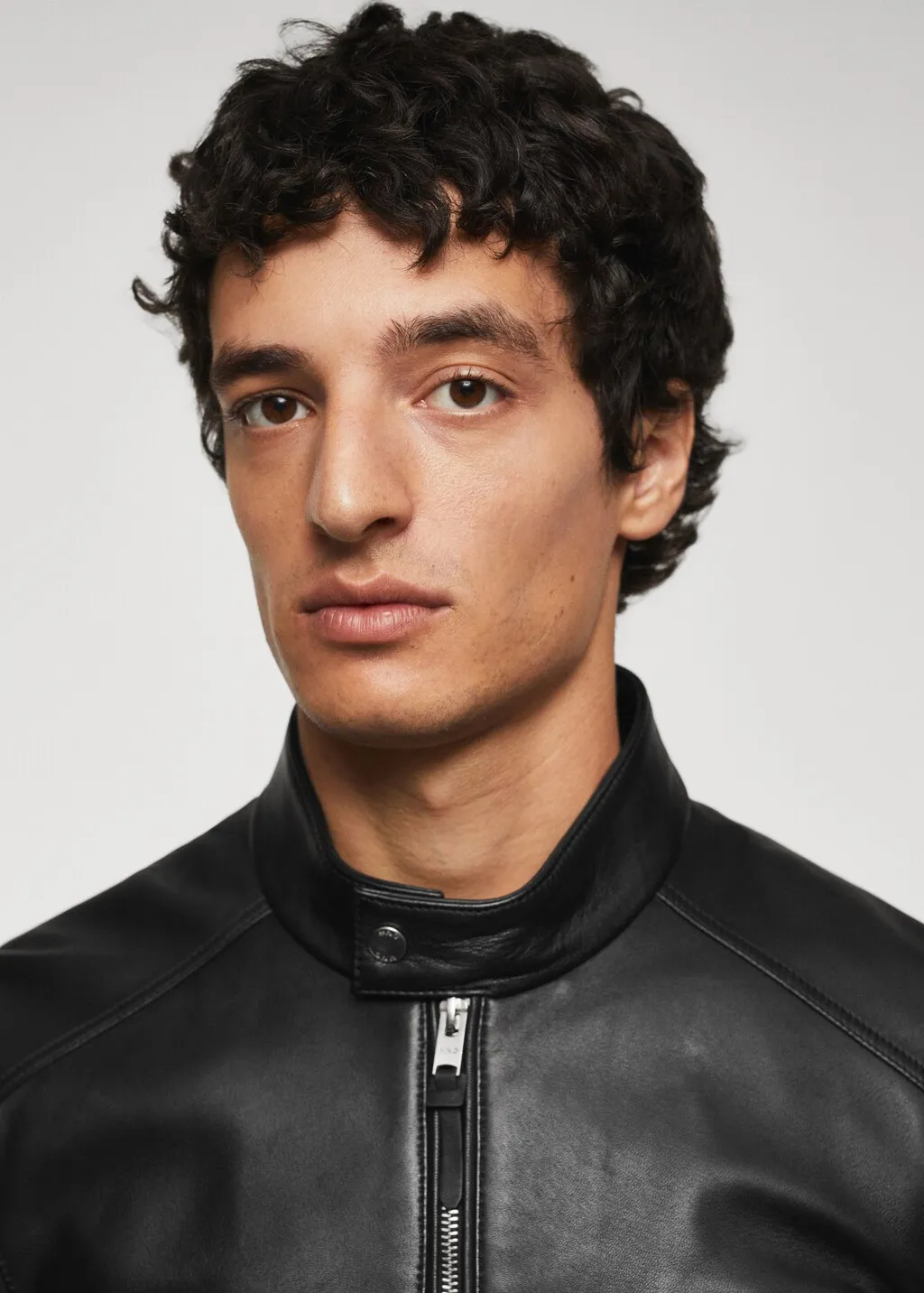 Giubbotto biker pelle zip