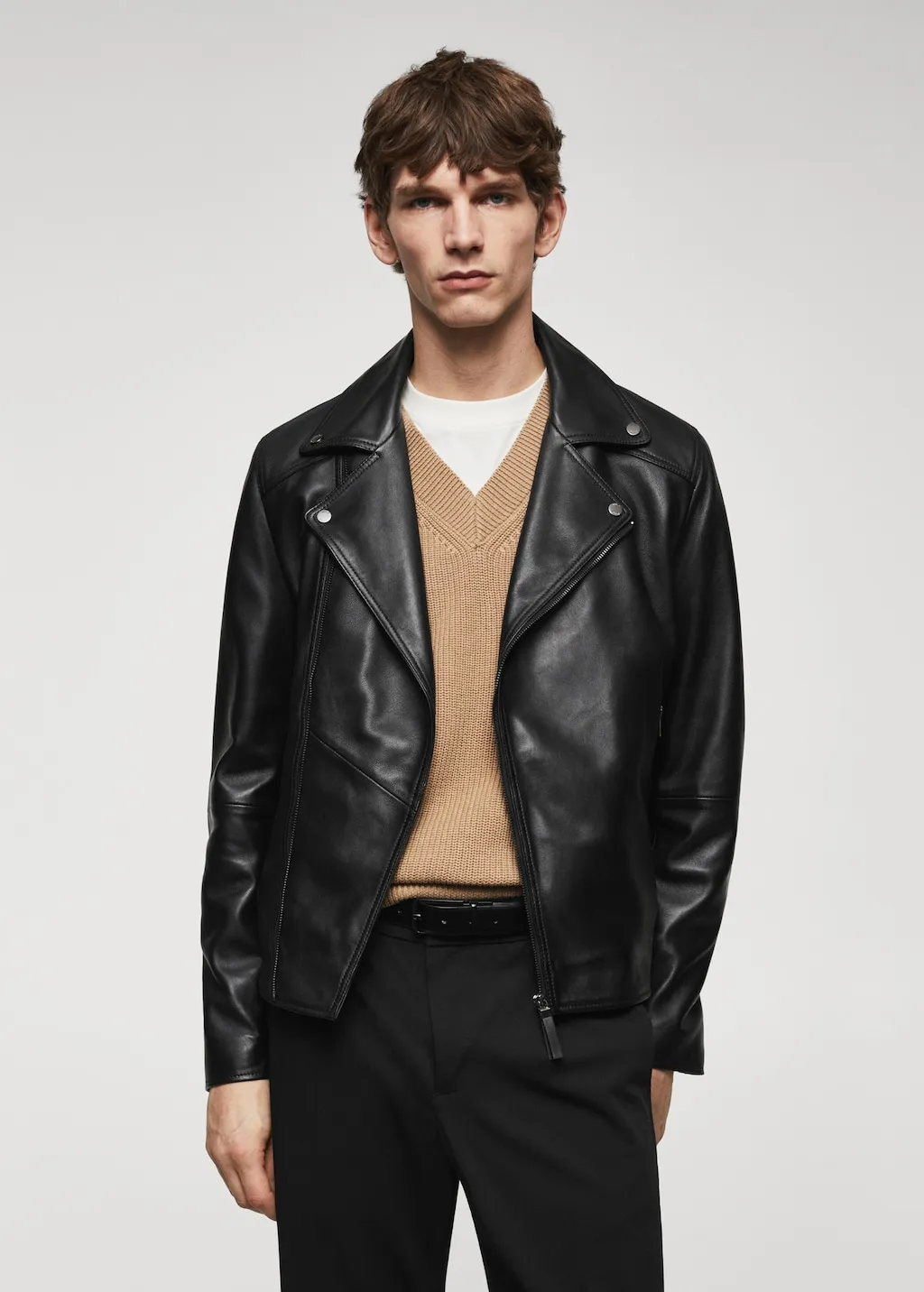 Giubbotto biker pelle