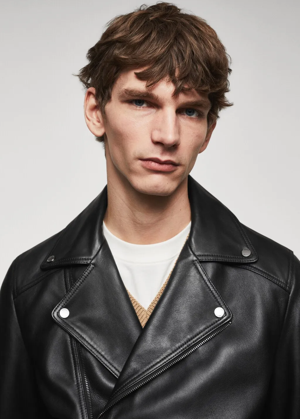 Giubbotto biker pelle