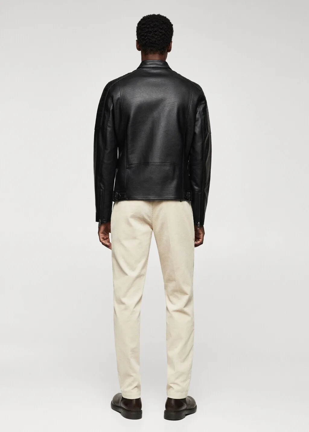 Giubbotto biker similpelle