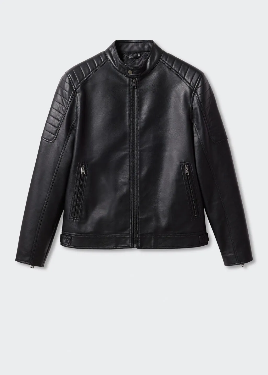 Giubbotto biker similpelle