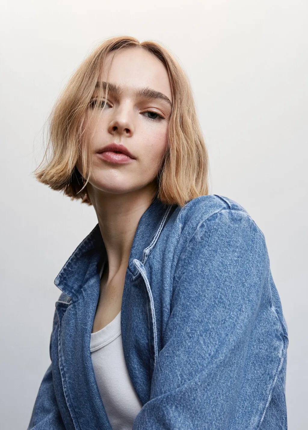 Giubbotto denim tasche