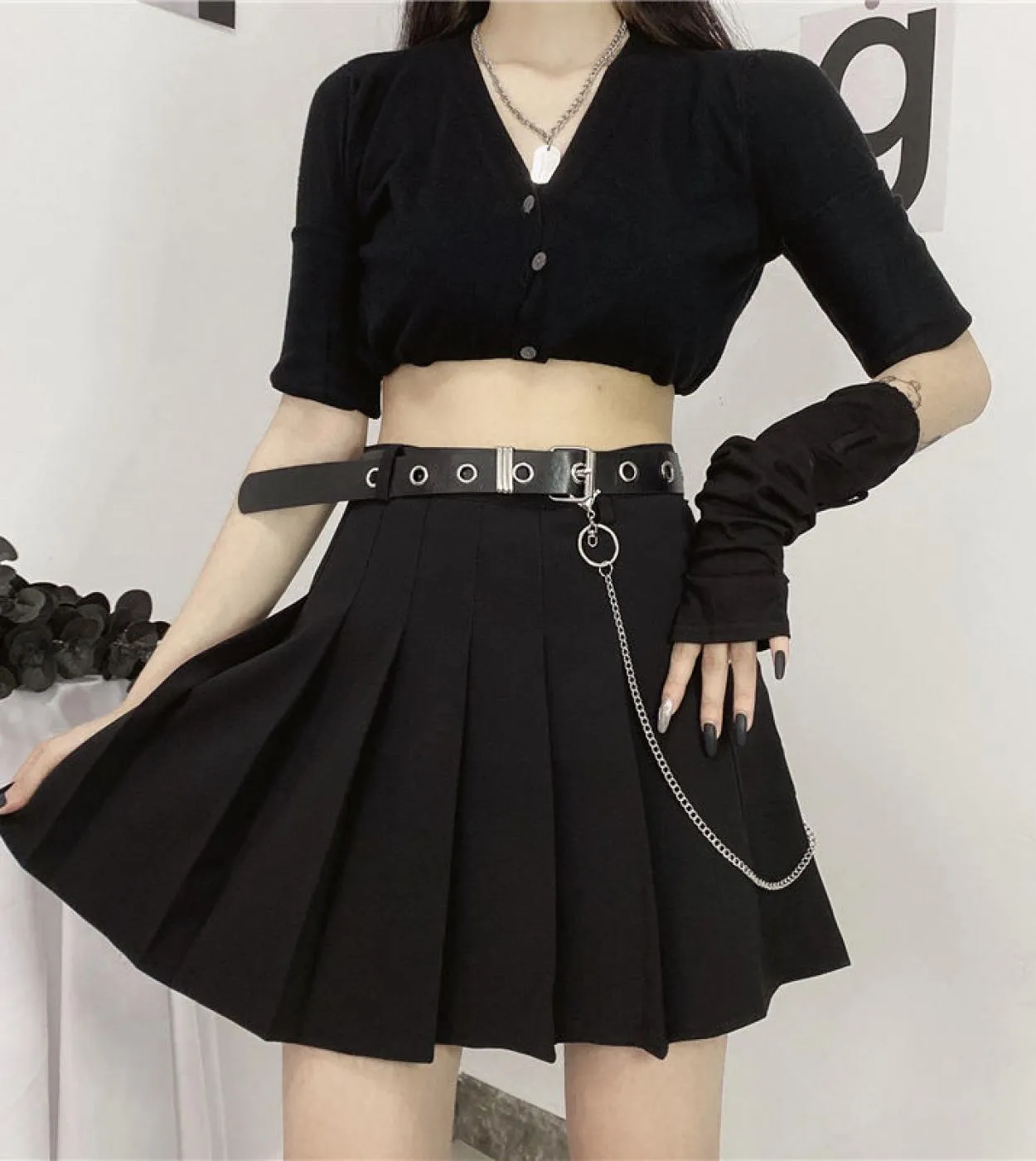 Gonna estiva Donna  Gonna a pieghe Cintura a vita alta Una linea Cute Mini Dance Plaid Gonne 2023 Uniformi Harajuku