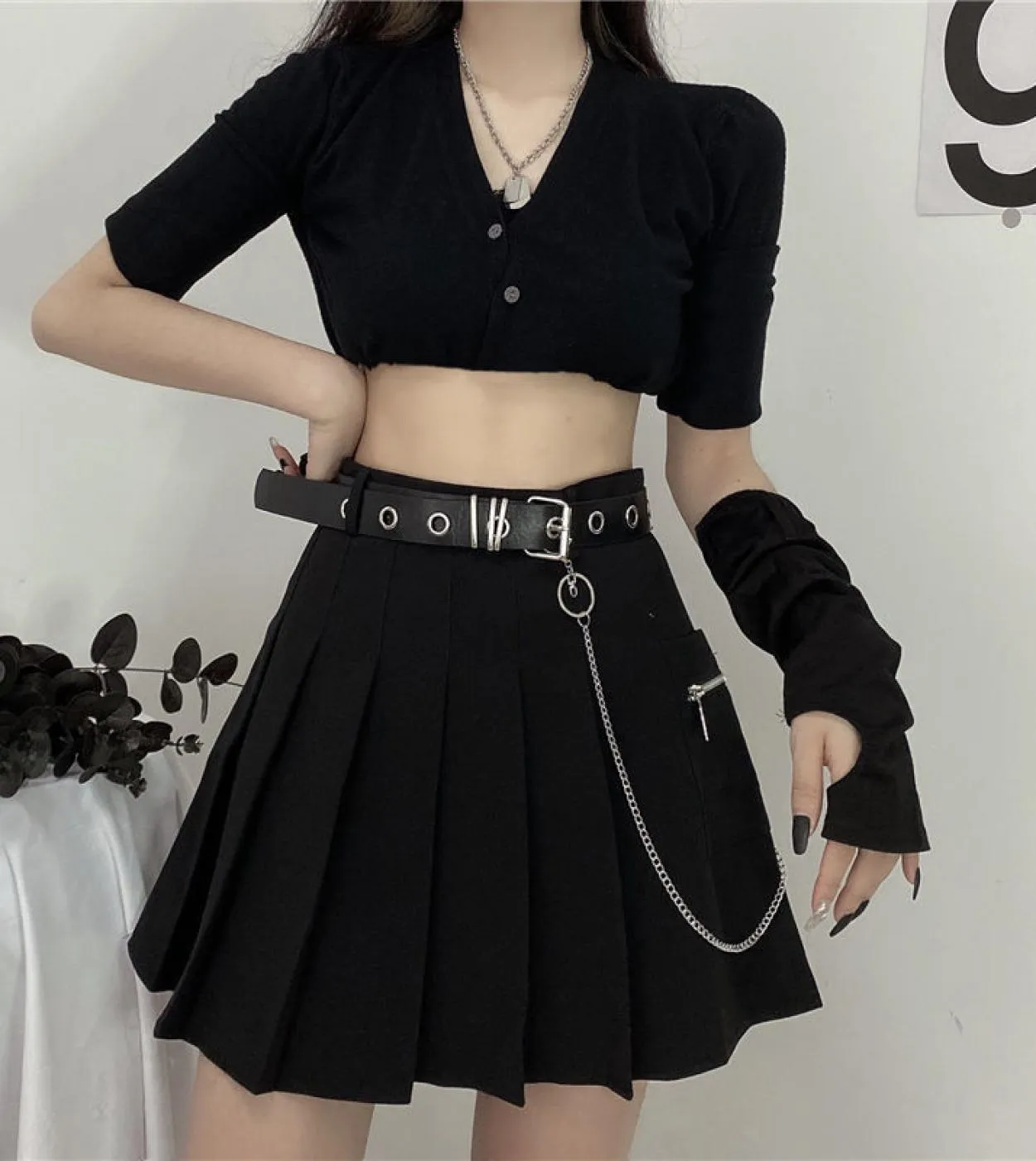Gonna estiva Donna  Gonna a pieghe Cintura a vita alta Una linea Cute Mini Dance Plaid Gonne 2023 Uniformi Harajuku