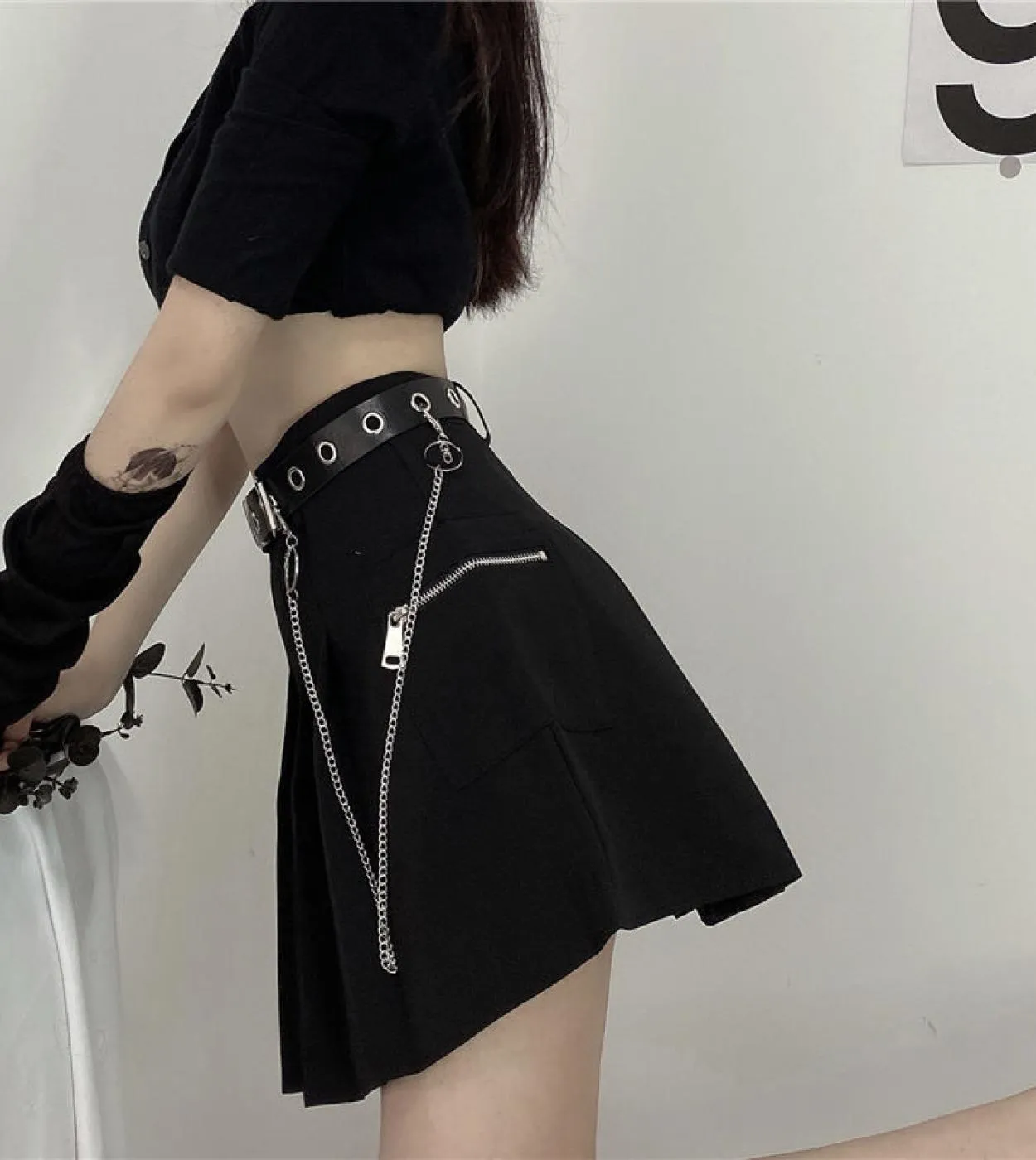 Gonna estiva Donna  Gonna a pieghe Cintura a vita alta Una linea Cute Mini Dance Plaid Gonne 2023 Uniformi Harajuku