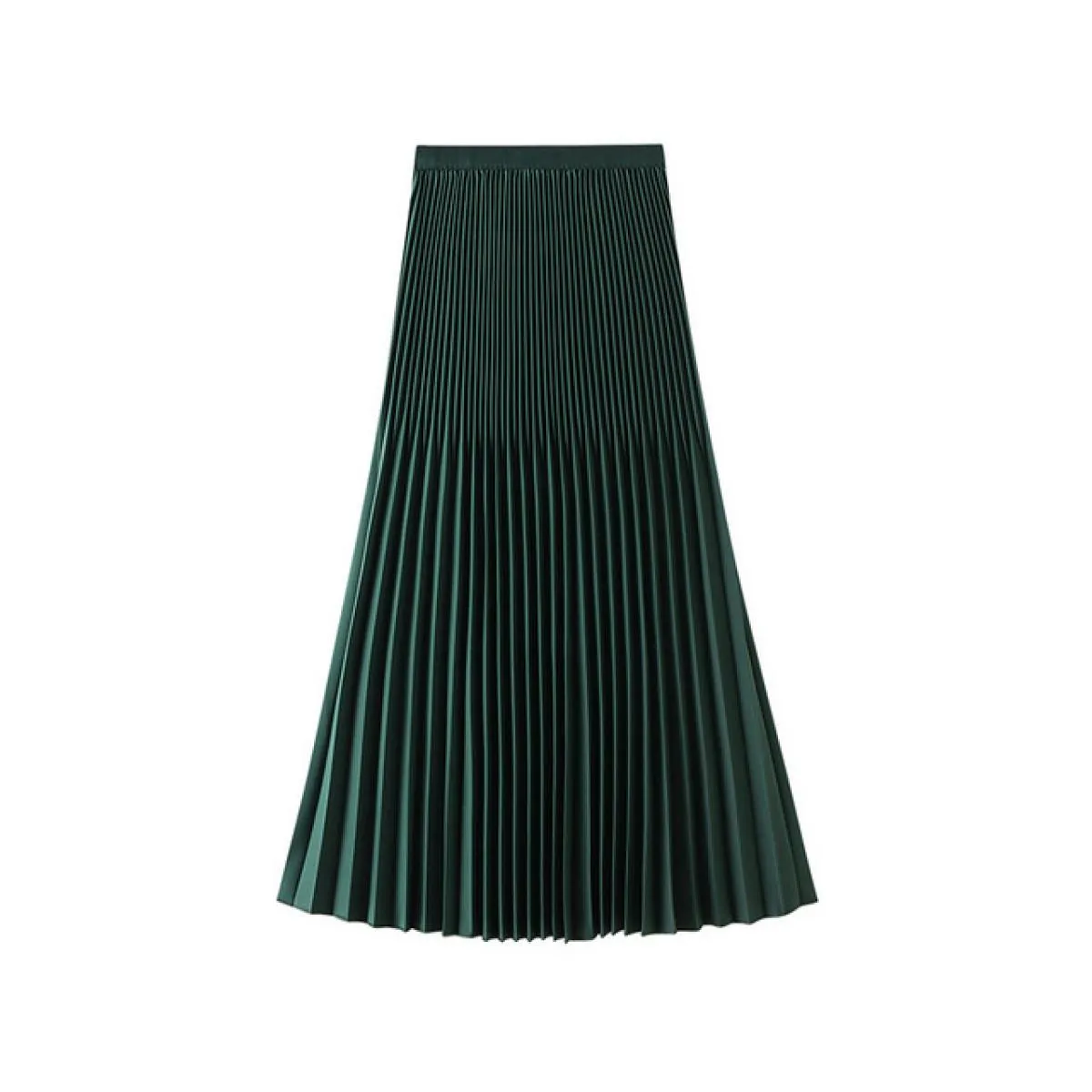 Gonna longuette a pieghe in vita Gonne da donna Tinta unita da donna Elegante