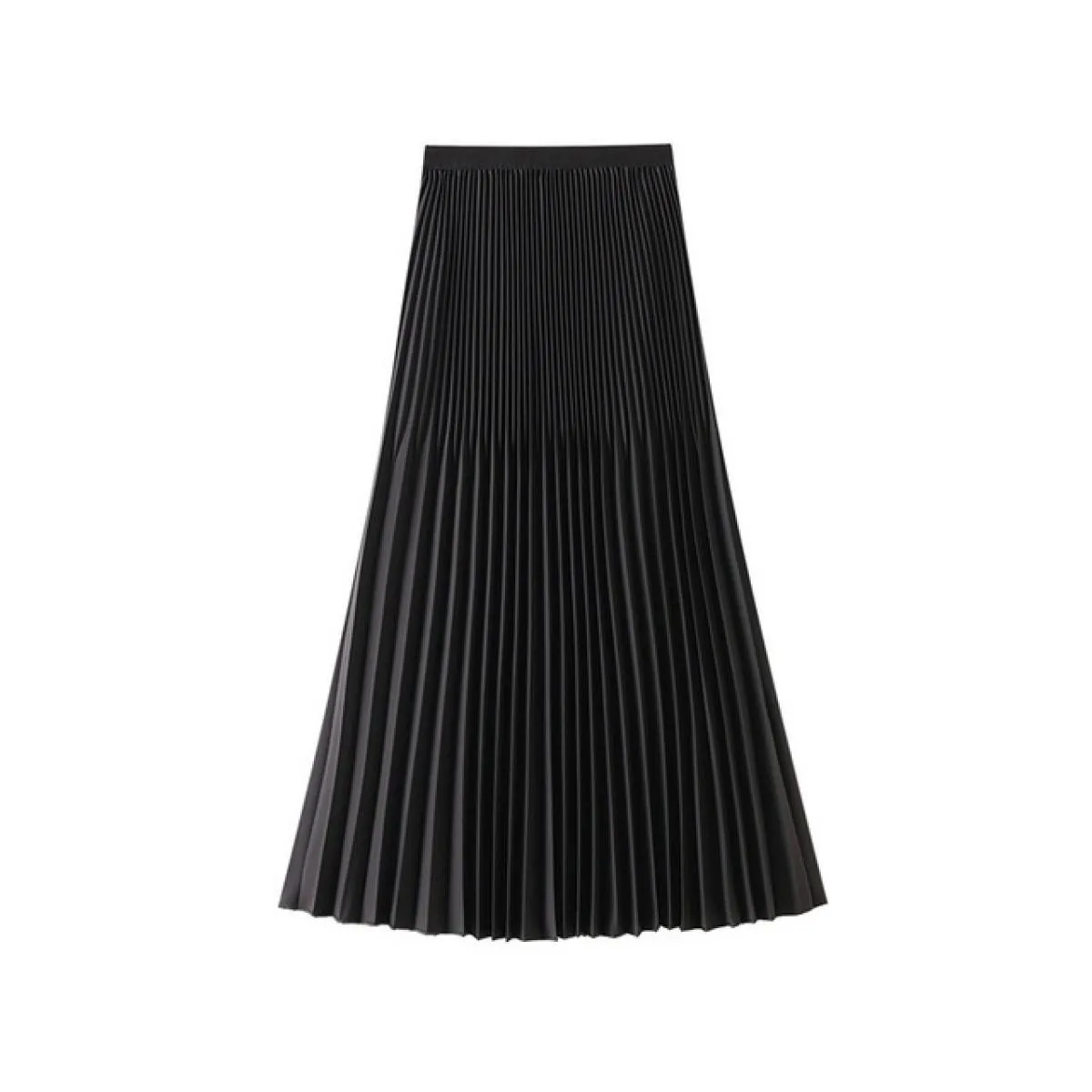Gonna longuette a pieghe in vita Gonne da donna Tinta unita da donna Elegante