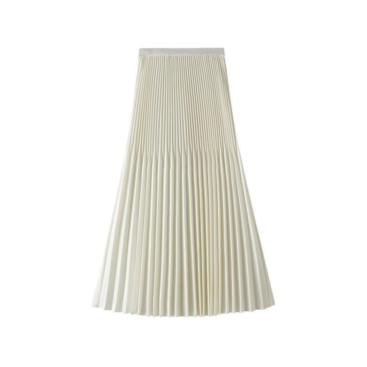 Gonna longuette a pieghe in vita Gonne da donna Tinta unita da donna Elegante