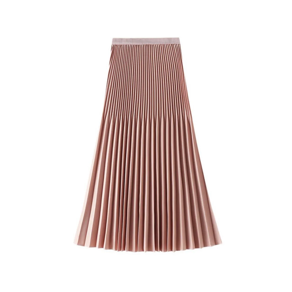 Gonna longuette a pieghe in vita Gonne da donna Tinta unita da donna Elegante