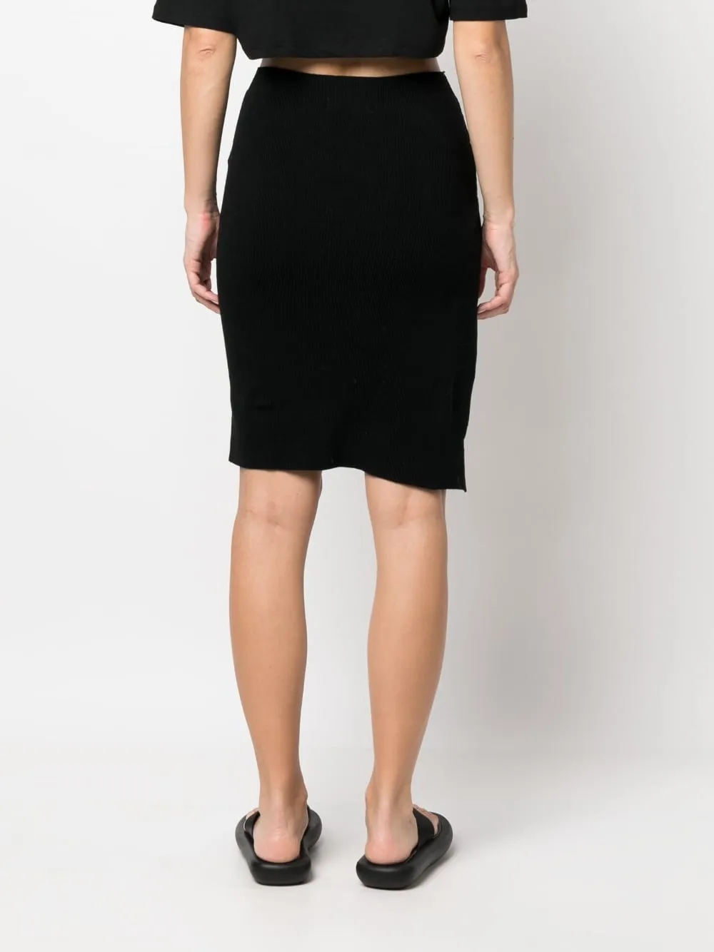Gonna midi asimmetrica in nero - donna