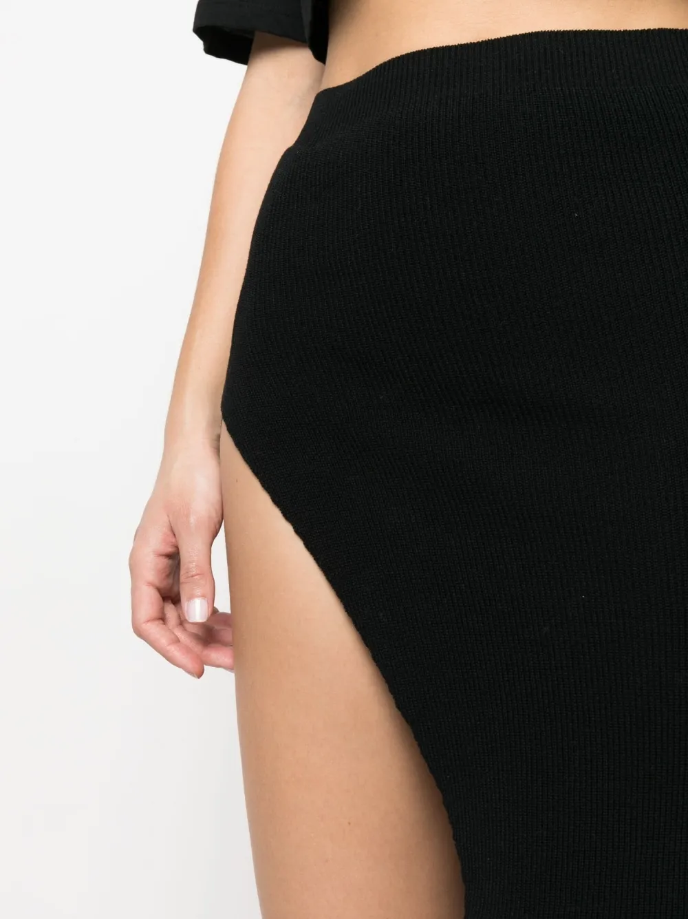 Gonna midi asimmetrica in nero - donna