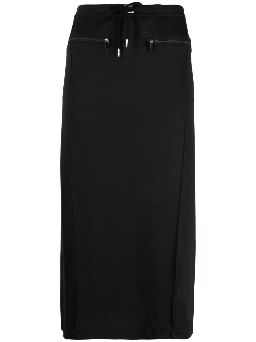 Gonna midi con applicazione in nero - donna