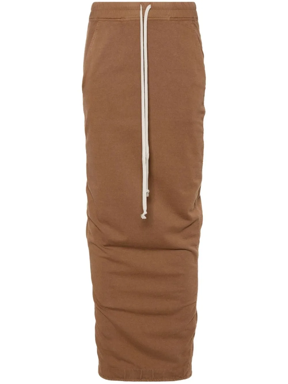 Gonna midi con coulisse in marrone - donna