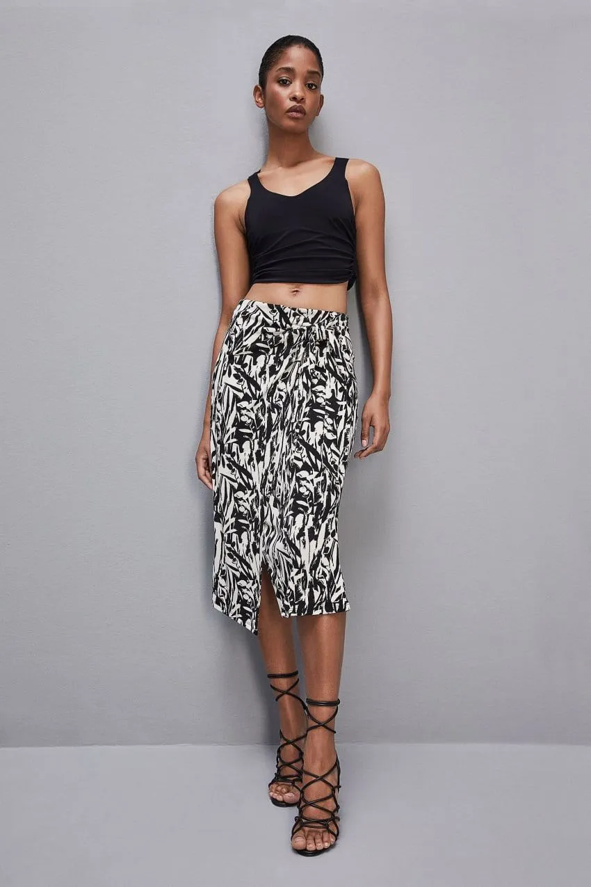 Gonna midi in jersey fantasia patrizia pepe