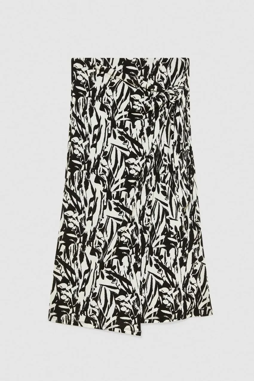 Gonna midi in jersey fantasia patrizia pepe