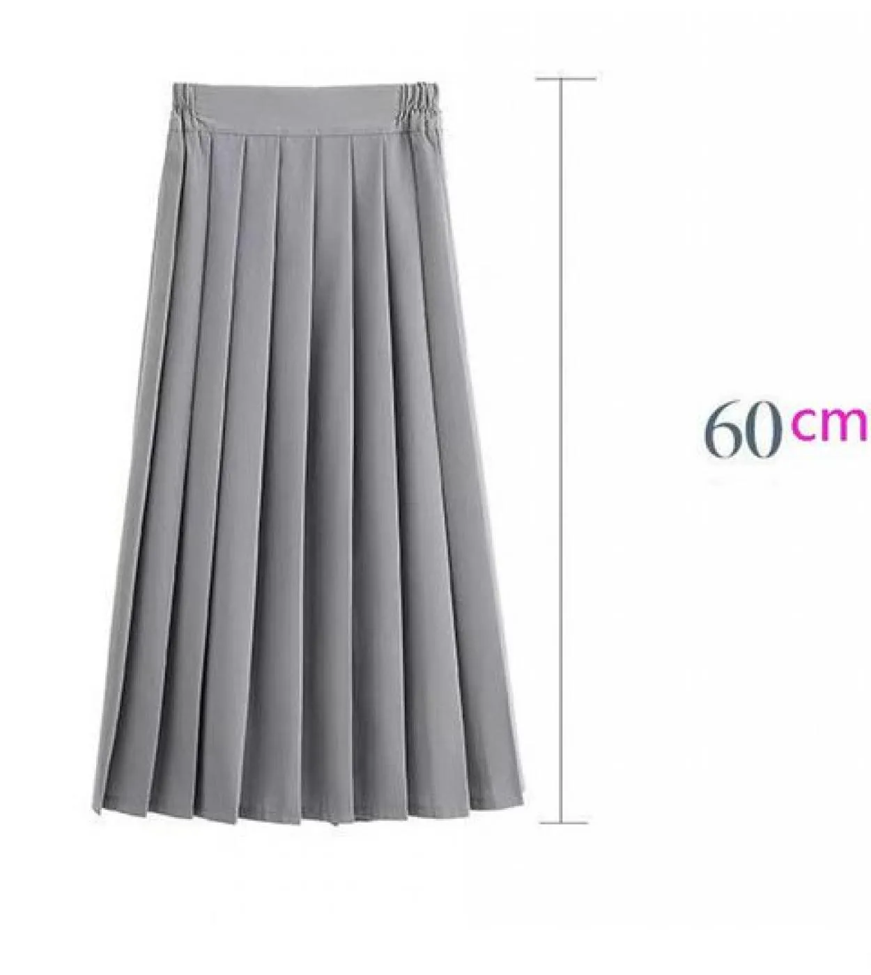 Gonna midi lunga da donna in stile preppy con elastico in vita, gonna da donna alla moda, gonna da uniforme femminile a pieghe p