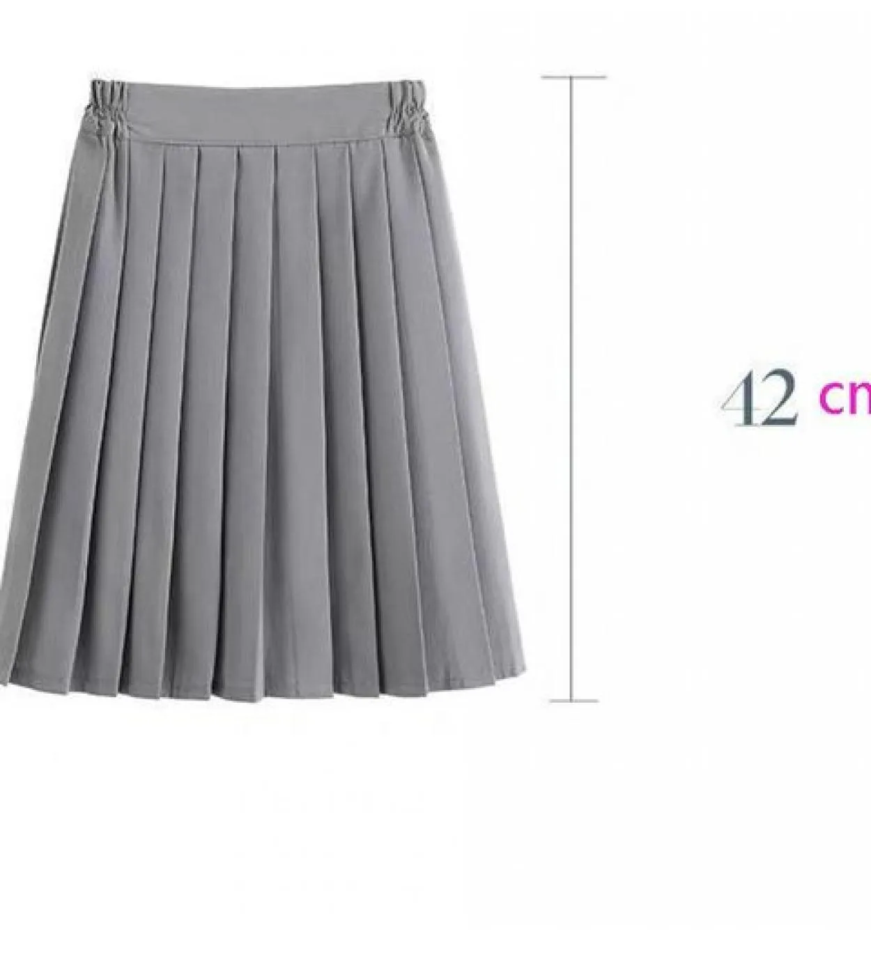 Gonna midi lunga da donna in stile preppy con elastico in vita, gonna da donna alla moda, gonna da uniforme femminile a pieghe p