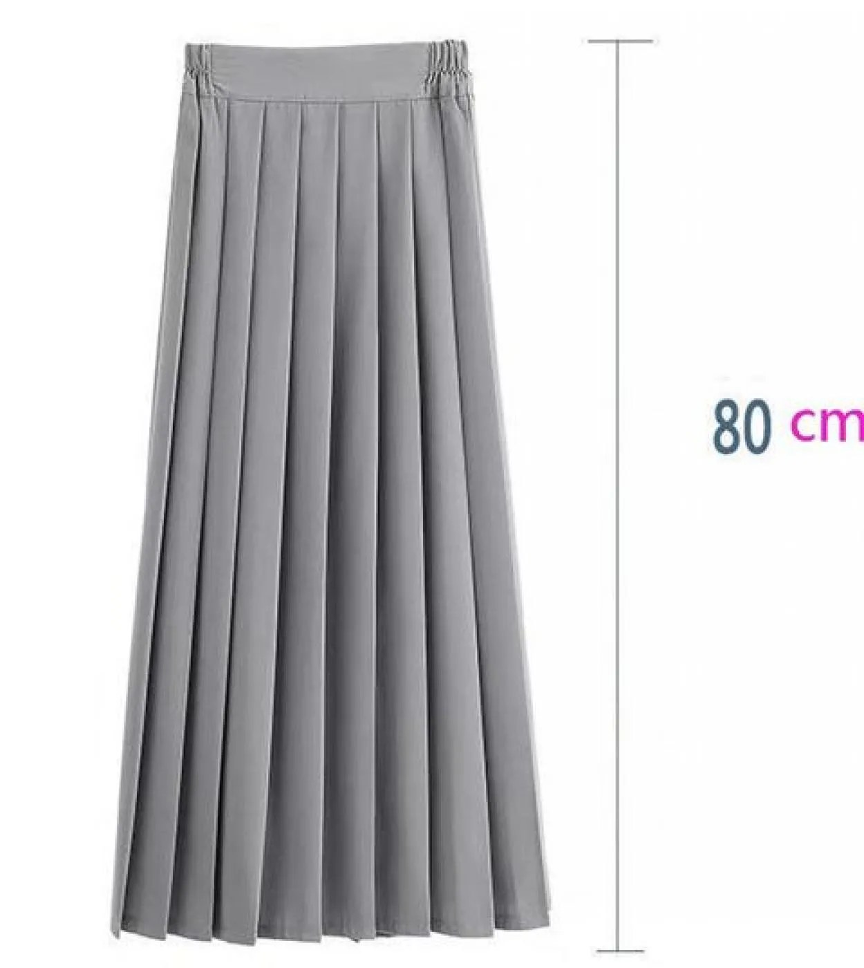 Gonna midi lunga da donna in stile preppy con elastico in vita, gonna da donna alla moda, gonna da uniforme femminile a pieghe p