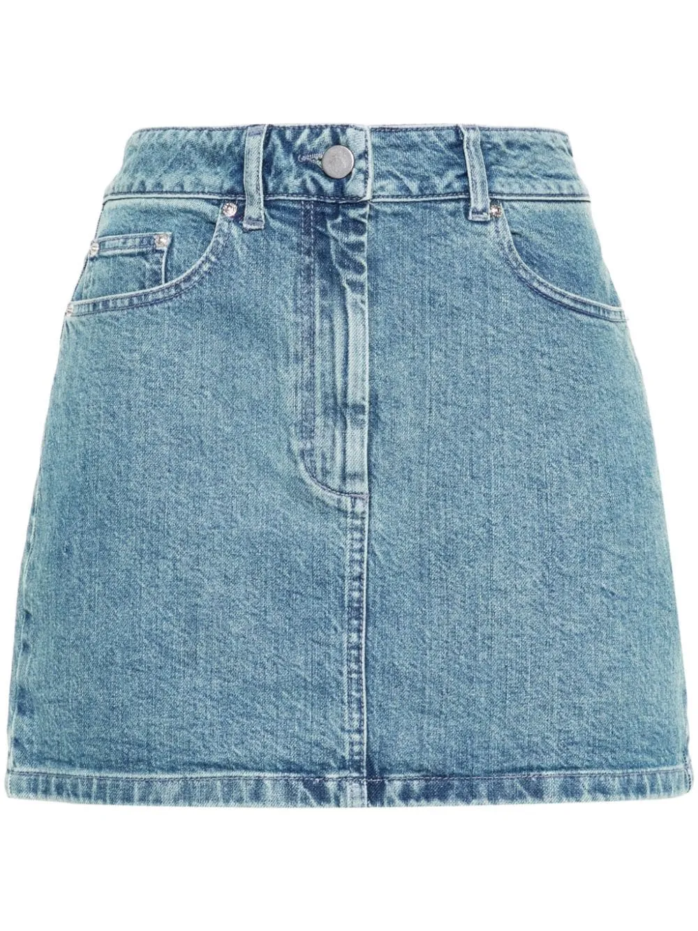 Gonna mini in denim in blu Remain - donna
