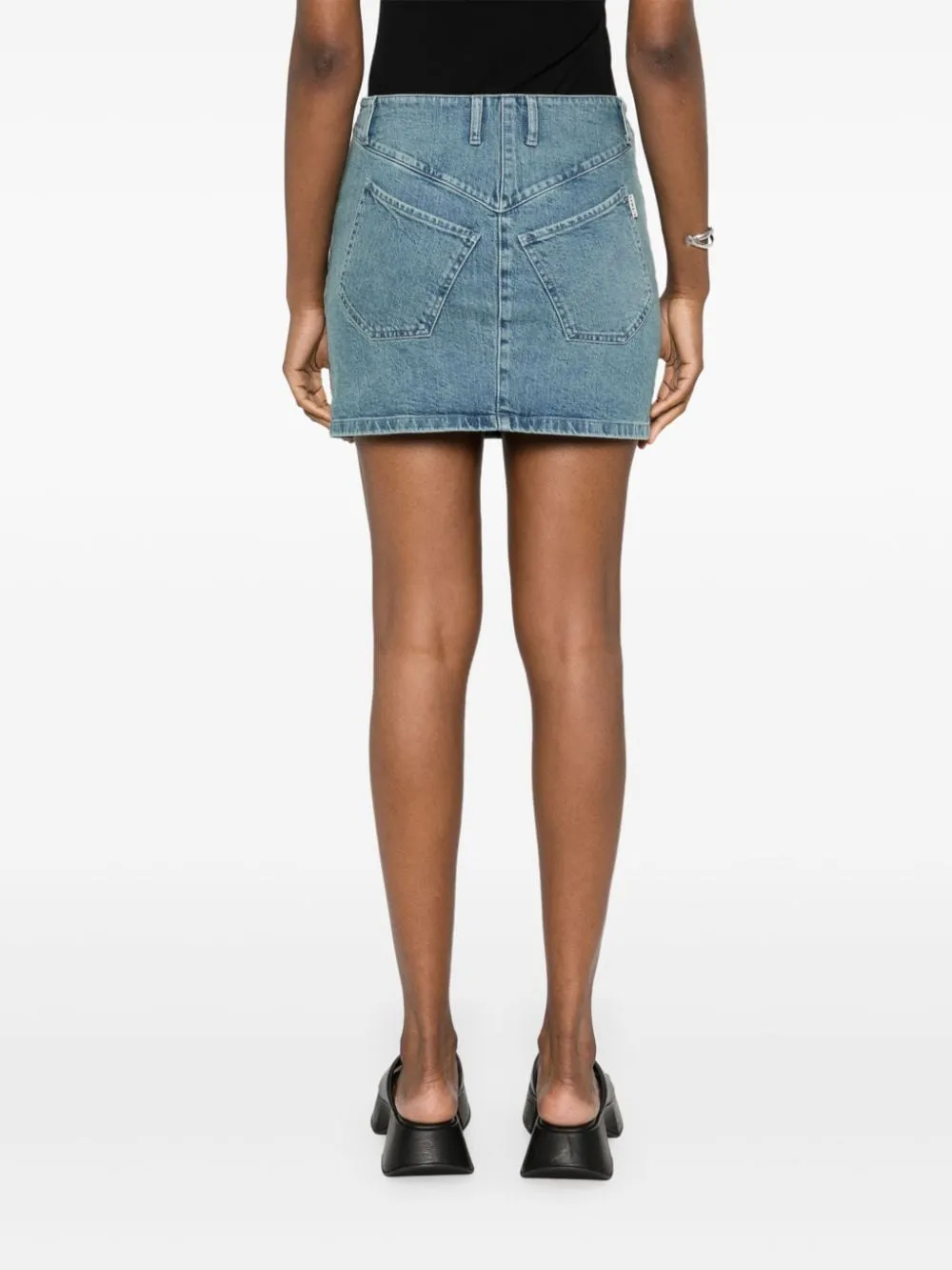Gonna mini in denim in blu Remain - donna